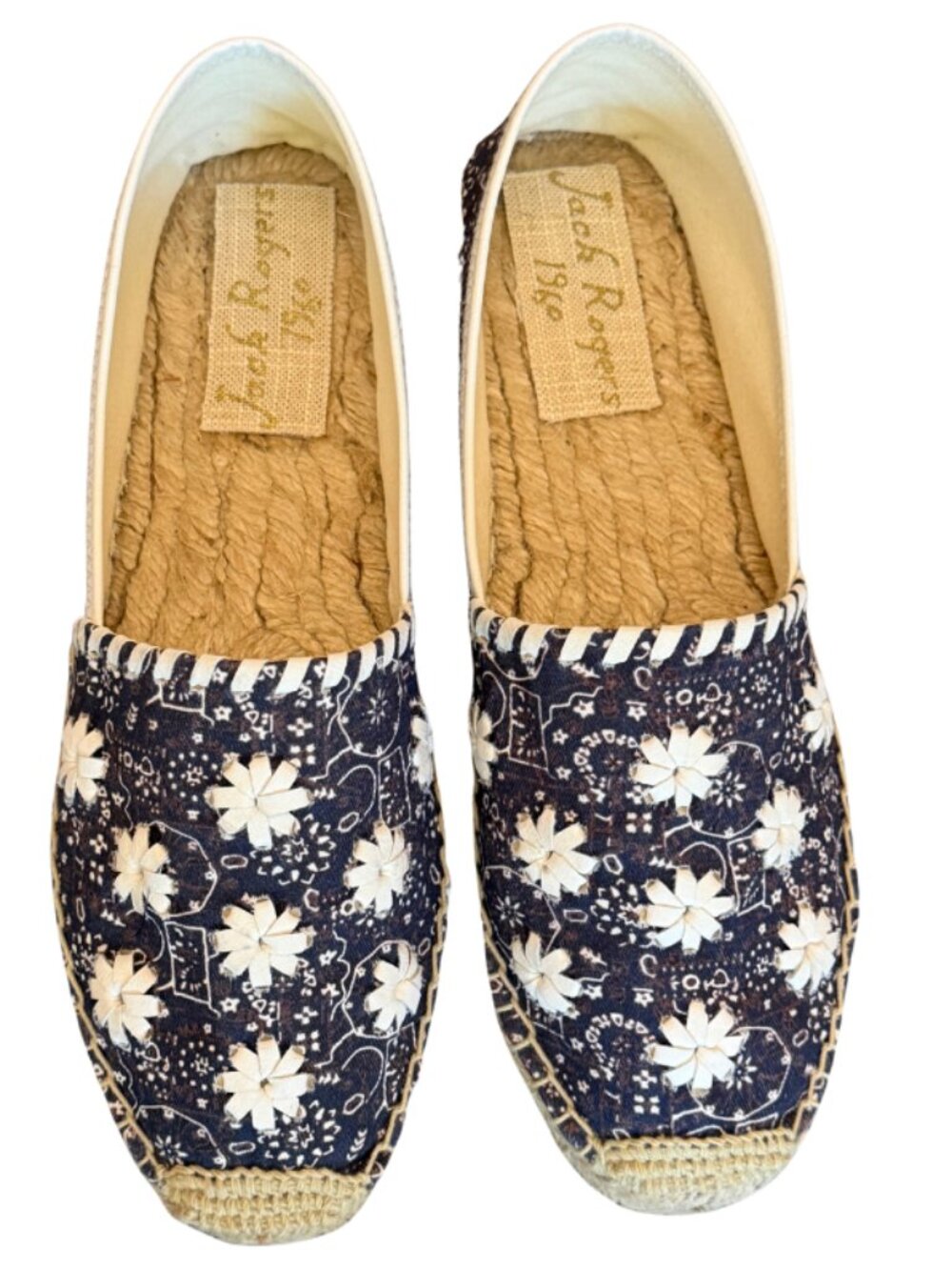 Jack Rogers Palmer Slip on Espadrille in Midnight Bandana Size 10